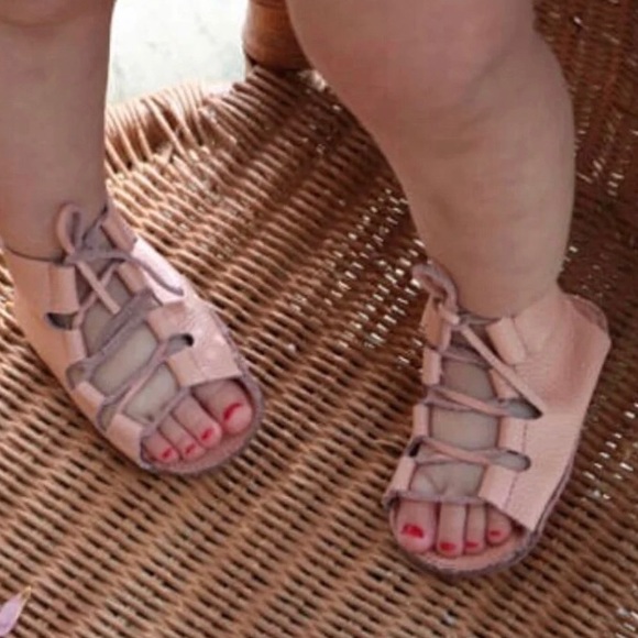 Real leather lace up Moccasins-pink - Picture 2 of 3